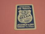 Oude speelkaart Likeurstokerij De Molen , kerkxken (111), Verzamelen, Ophalen of Verzenden, Zo goed als nieuw, Speelkaart(en)