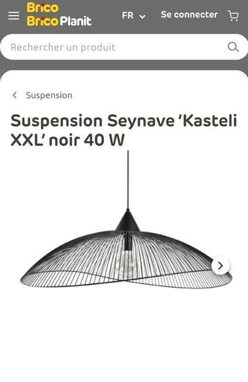 Suspension noir Metal : SEYNAVE KASTELI 80 cm (Coûte 179€)
