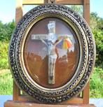 cadre bombé religieux ovale stuck, Antiquités & Art, Antiquités | Objets religieux, Enlèvement ou Envoi