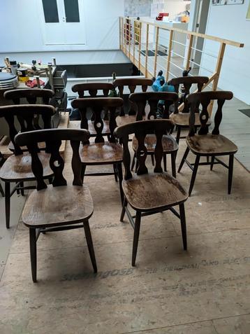 Cafestoelen lot 15 stuks identiek RETRO