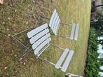 12 stuks metalen klapstoeltjes, Tuin en Terras, Tuinstoelen, Ophalen, Gebruikt, Metaal, Inklapbaar