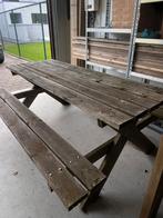 Houten picknicktafel, Ophalen, Gebruikt, Rechthoekig, Hout
