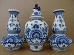 Antieke vaas kaststel 2 Delfts blauw Handpainted Los te koop, Antiek en Kunst, Ophalen of Verzenden