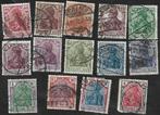 14 Postzegels Duitse Rijk 1920 Germania Volledige set, Ophalen of Verzenden, Overige periodes, Gestempeld