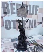 Lampe française 1920 Moreau baroque effet bronze antique, Antiquités & Art, Enlèvement ou Envoi