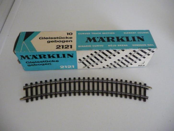 2121 MARKLIN HO 10 x Gebogen rail 1/1 360, Hobby en Vrije tijd, Modeltreinen | H0, Nieuw, Rails, Wisselstroom, Märklin, Analoog