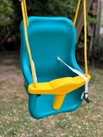 Babyzitje schommel -Turquoise/geel, Kinderen en Baby's, Speelgoed | Buiten | Speeltoestellen, Ophalen, Schommel