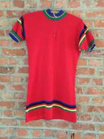 Vintage wielershirt wielertrui rood regenboogtrui, Fietsen en Brommers, Fietsaccessoires | Fietskleding, Bovenkleding, Gebruikt