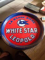 Emaille plateau white star leopold, Verzamelen, Biermerken, Ophalen, Gebruikt, Reclamebord, Plaat of Schild, Overige merken