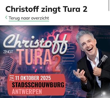 Christoff  zingt tura 11/10/2025 beschikbaar voor biedingen