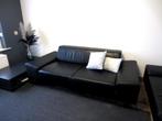 Canapé contemporain design - noir - 3 places, Banc droit, Cuir, Enlèvement, Utilisé