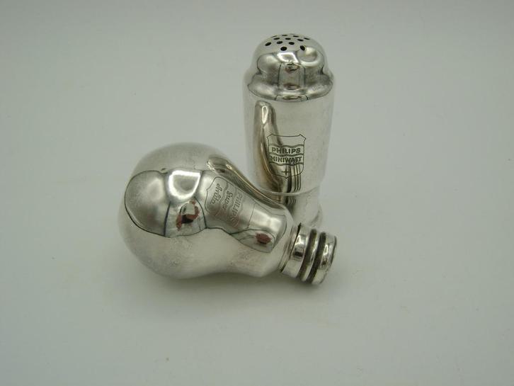 Te ruilen: art deco verzilverd Philips peper en zoutvat, Antiek en Kunst, Curiosa en Brocante, Ophalen