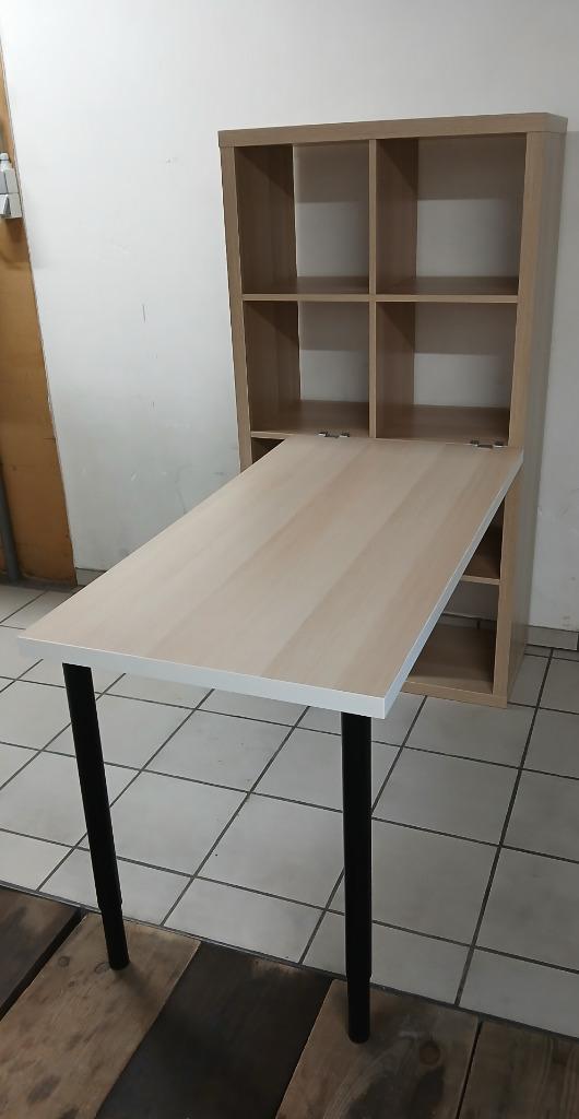 Ikea Kallax Kasten en Bureau, Huis en Inrichting, Kasten | Boekenkasten, Gebruikt, Ophalen