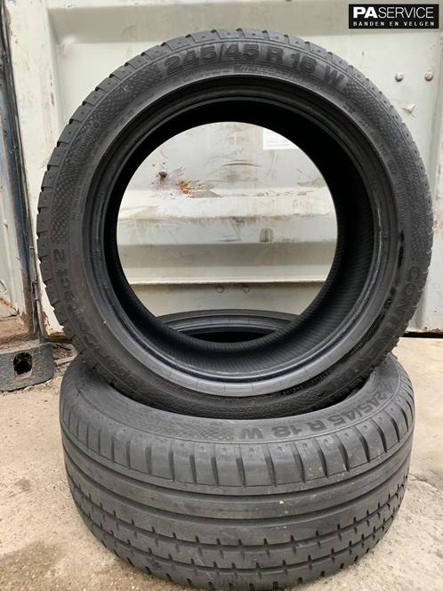 2x Continental 245 45 18 zomerbanden met 6,3 mm, Auto-onderdelen, Banden en Velgen, Banden en Velgen, Zomerbanden, 18 inch, 245 mm