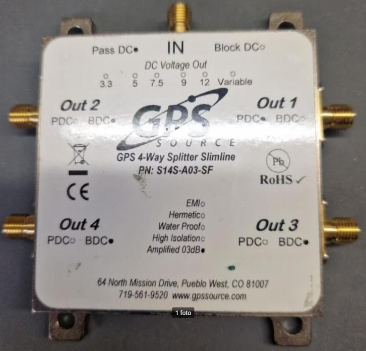 GPS 4-WAy Splitter Slimline., Telecommunicatie, Overige Telecommunicatie, Zo goed als nieuw, Ophalen of Verzenden