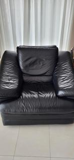Zwarte lederen relax fauteuil, Huis en Inrichting, Ophalen