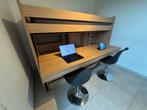 Hoogslaper voor 2 tot 3 personen met ingebouwde bureau, Huis en Inrichting, Ophalen, Verstelbaar, Beige, Tweepersoons