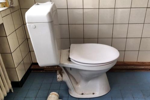 WC avec réservoir et chasse, Doe-het-zelf en Bouw, Sanitair, Gebruikt, Toilet, Ophalen