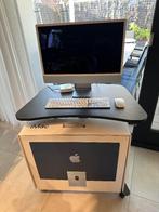 Apple imac 24 inch blauw + elektrische  laptoptafel, Computers en Software, Ophalen, Zo goed als nieuw, IMac