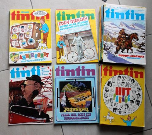 52 numéros Tintin magazine 1977 Année complète Kuifje Hergé, Verzamelen, Stripfiguren, Kuifje, Verzenden