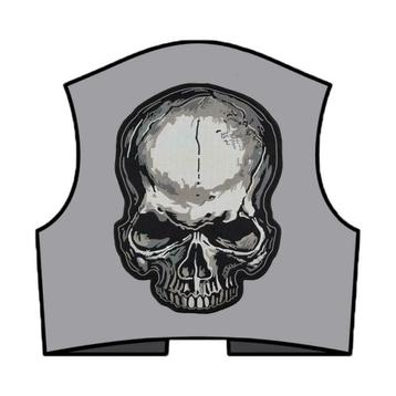 Skull doodshoofd XXL biker strijk patch - 225 x 305 mm