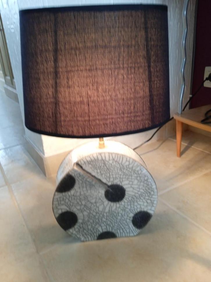 Lampe d'appoint en céramique Raku, Antiek en Kunst, Kunst | Designobjecten, Ophalen of Verzenden