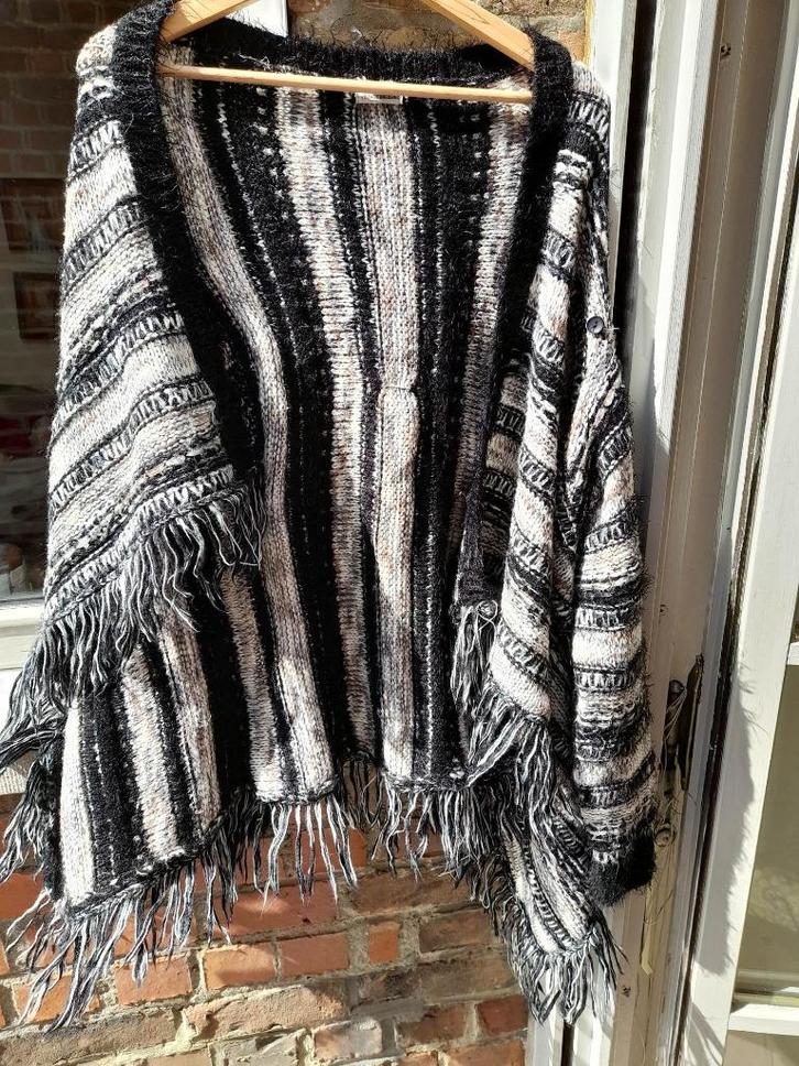 Dames Poncho van Vintage Dressing  One-size, Kleding | Dames, Truien en Vesten, Zo goed als nieuw, Zwart, Ophalen of Verzenden