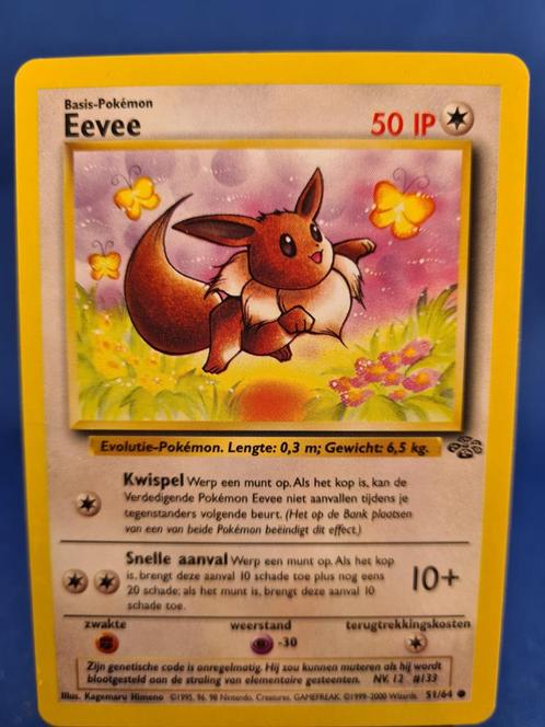 Eevee 51/64 - Jungle (NL), Hobby en Vrije tijd, Verzamelkaartspellen | Pokémon, Gebruikt, Verzenden