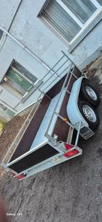 Remorque double essieux 750kg avec papier certificat, Autos : Divers, Remorques, Enlèvement, Comme neuf