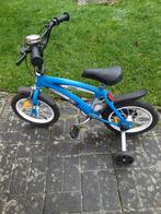 Blauwe Kinderfiets met zijwieltjes., Fietsen en Brommers, Ophalen, Zo goed als nieuw, Minder dan 16 inch, Zijwieltjes