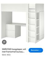 Hoogslaper Ikea met oranje kast, Enlèvement, Comme neuf, Lit mezzanine