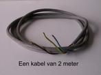Elektrische kabel, driedraad, lengte 2 meter., Doe-het-zelf en Bouw, Elektriciteit en Kabels, Ophalen of Verzenden, Nieuw, Kabel of Snoer