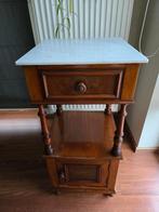 Antiek nachtkastje / nachttafeltje met marmeren blad, Ophalen