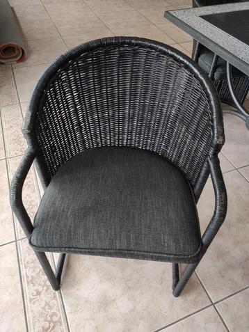 Stoel, Ophalen, Gebruikt, Zwart, Riet of Rotan