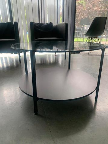 VITTSJO Salontafel Ikea zwart rond beschikbaar voor biedingen