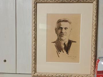 Armand van reck zelfportret auqarel 1934  beschikbaar voor biedingen