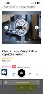 4x Olympische schijf 10 kg gietijzer, Sport en Fitness, Fitnessmaterialen, Ophalen, Zo goed als nieuw