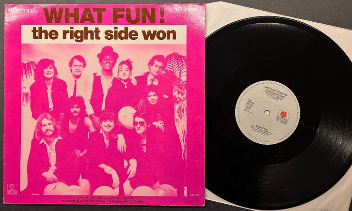 WHAT FUN - The right side won ( 12# ), CD & DVD, Vinyles | Pop, Comme neuf, 1980 à 2000, 12 pouces, Envoi