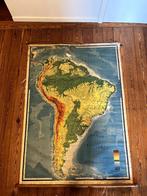 carte ancienne ecole - Amérique du Sud, Antiek en Kunst, Antiek | Schoolplaten, Ophalen
