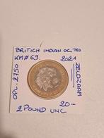 Britich - indian - oc. 2 pound 2021 zeld.!!(opl 2750gere guy, Ophalen of Verzenden