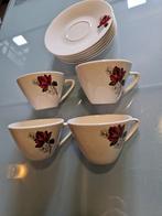 Tasses et sous tasses Boch décor Pompadour, Verzenden