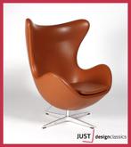 Fritz Hansen Egg Chair Cognac (Walnut) Leder Nieuw, Ophalen, Nieuw