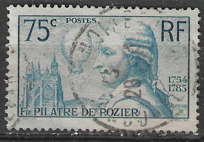 Frankrijk 1936 - Yvert 313 - Francois Pilatre de Rozier (ST), Verzenden, Gestempeld