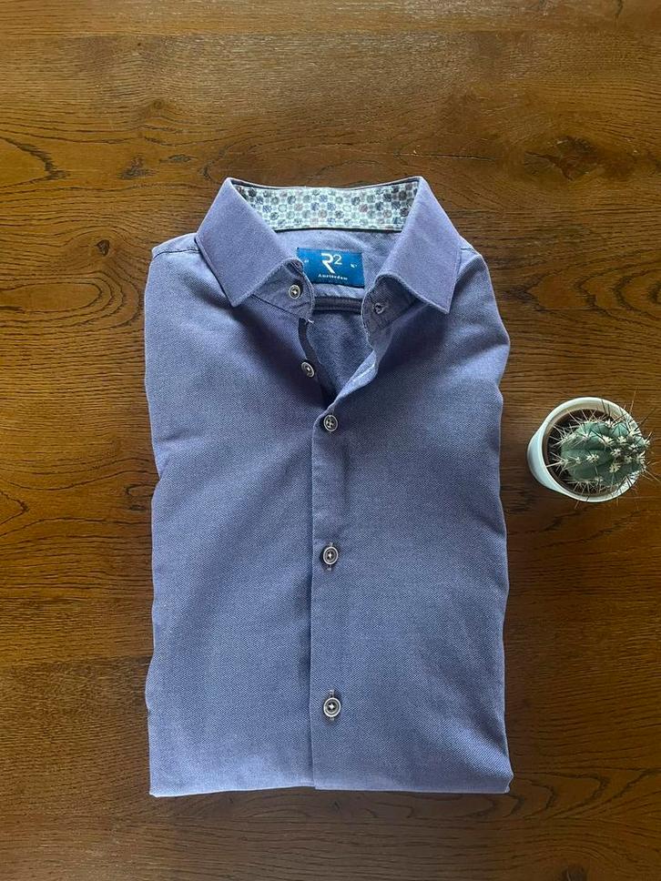 Chemise R2 Amsterdam - Taille L, Vêtements | Hommes, Chemises, Comme neuf, Tour de cou 41/42 (L), Violet, Enlèvement ou Envoi