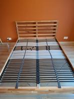 2-persoonsbed 140 x 200 IKEA TARVA met 2 Lönset lattenbodems, Ophalen, Gebruikt, Beige, 140 cm