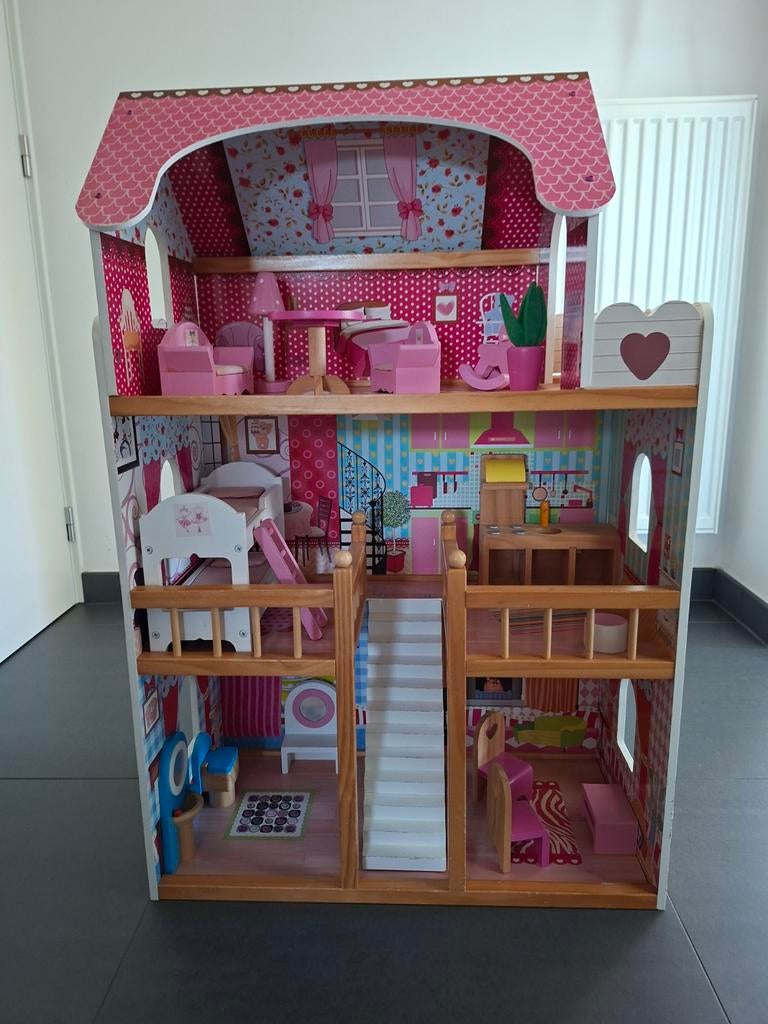 Houten poppenhuis., Ophalen, Poppenhuis