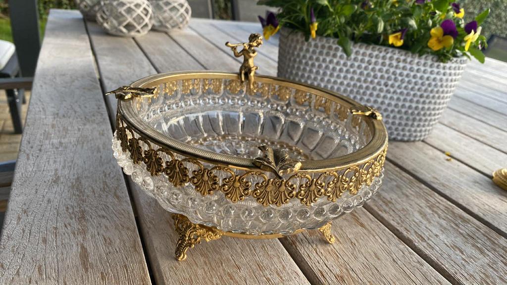 Heel oude glazen schaal in perfecte staat, Ophalen of Verzenden