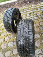 winterbanden met zwart alu velg205/55R16, Autos : Pièces & Accessoires, Pneus & Jantes, Pneus et Jantes, Pneus hiver, 16 pouces