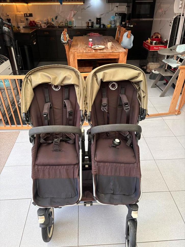 Bugaboo donkey duo, Kinderen en Baby's, Kinderwagens en Combinaties, Gebruikt, Combiwagen, Bugaboo, Duowagen, Luchtbanden, Met reiswieg