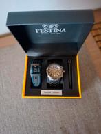 Festina limited edition, matzwart zwart ,2de band rubber, Handtassen en Accessoires, Horloges | Heren, Ophalen, Nieuw